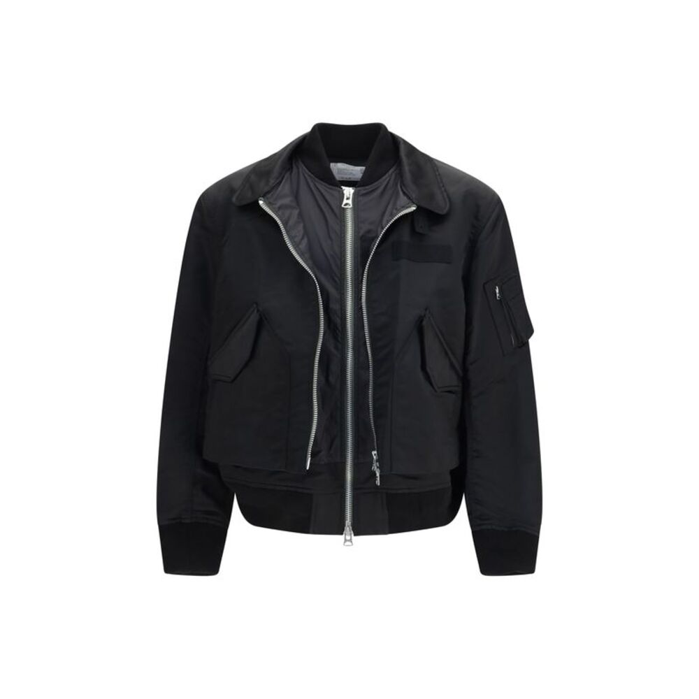 Sacai Men Cotton Chino And Nylon Twill Double Jacket